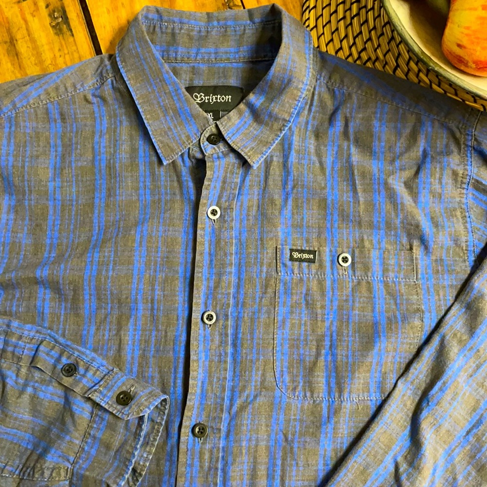 Brixton Blue Plaid Men's Shirt